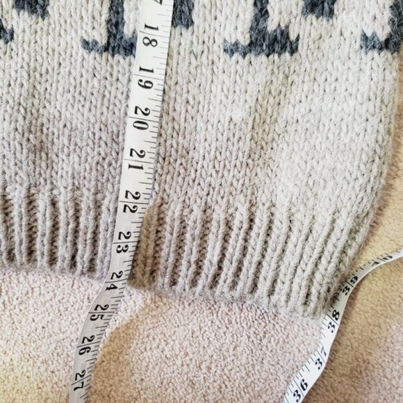 Zara Alpaca Wool Nordic Fair Isle Aztec Southwestern Boho Chunky Sweater M - Picture 4 of 8